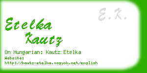 etelka kautz business card